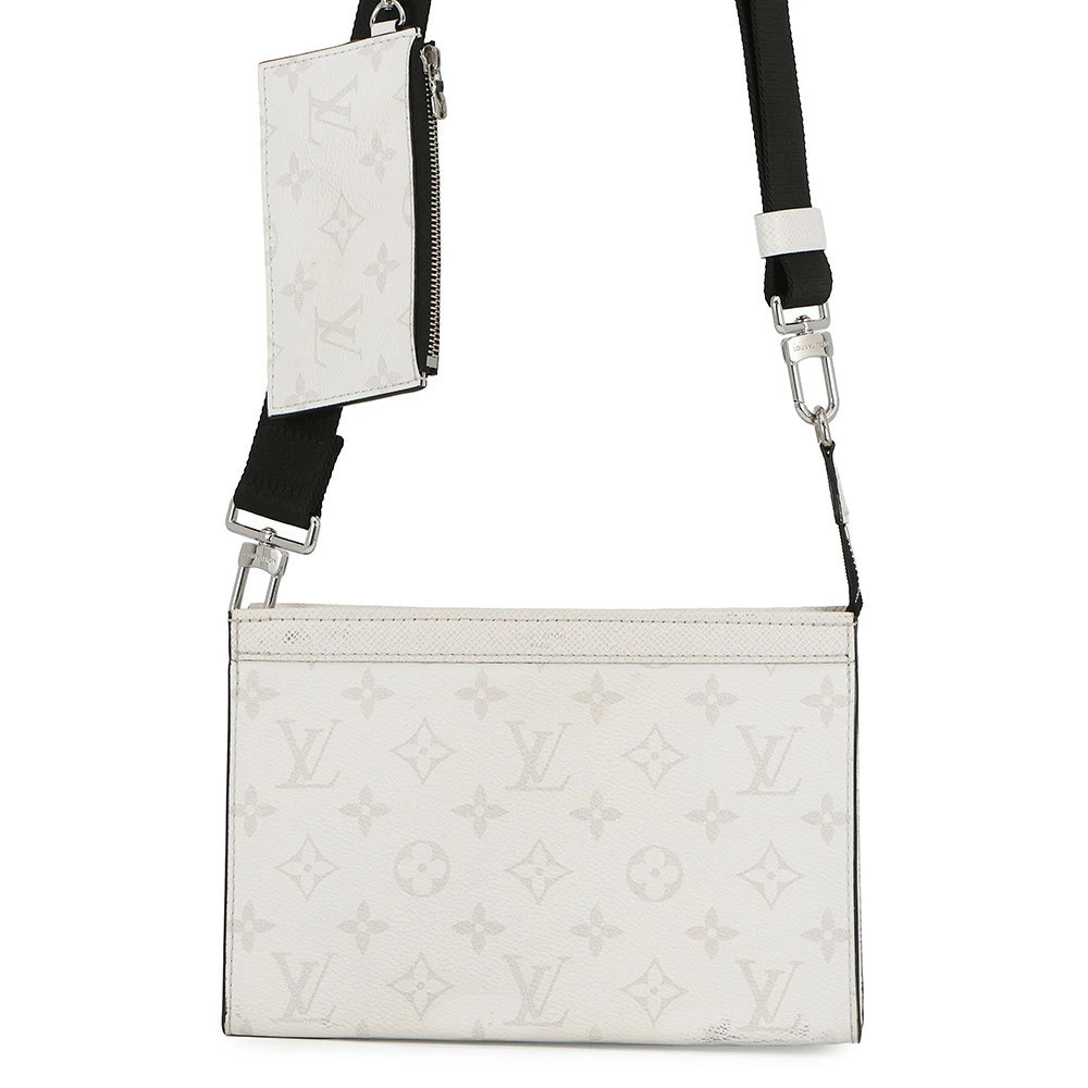 Louis Vuitton Shoulder Bag Monogram Taiga Gaston Wearable Wallet White